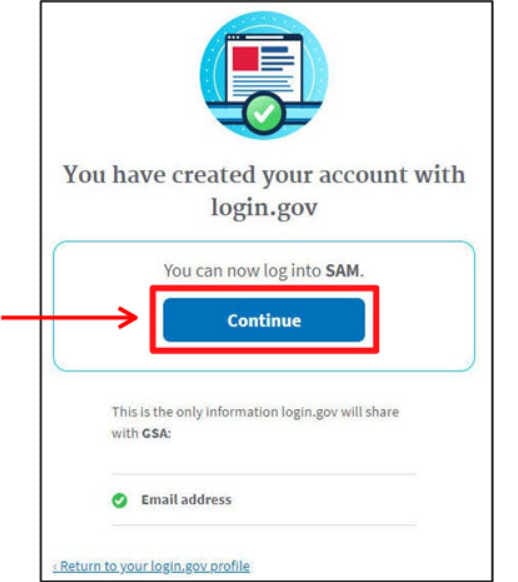 a screenshot of the sam.gov website login screen
