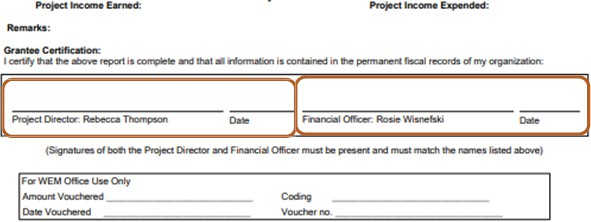 A screenshot of the signature options (described on the page)