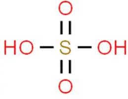 Sulfuric Acid Molecular Structure with Chemical Formula H2SO4